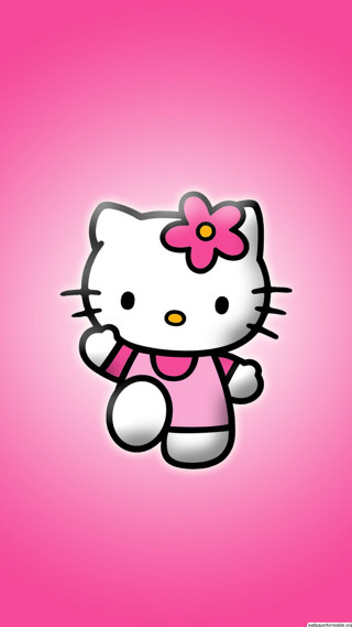 Hello kitty pink wallpaper bow 2 - kitty wallpaper free wallpaper