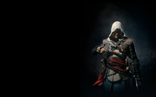 Man hooded outfit gun camera - abstract illusionism free wallpaper