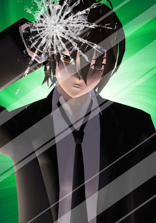 Cedric seaut broken head green - net art free wallpaper