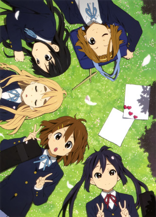 Anime girls green field papers - a green field free wallpaper