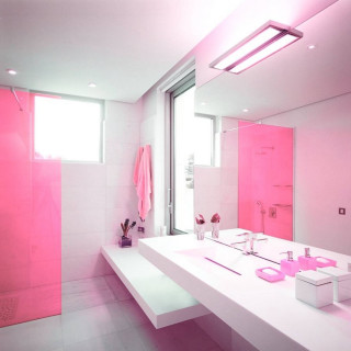 Bathroom pink light white countertop - david lachapelle free wallpaper