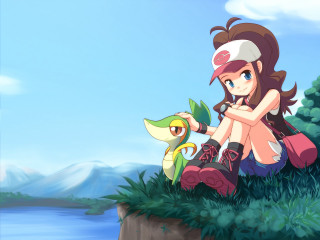 Cliff girl bird mountain outdoors - a cliff free wallpaper for desktop