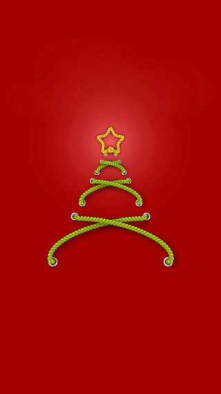 Red background christmas tree star - free holidays wallpaper