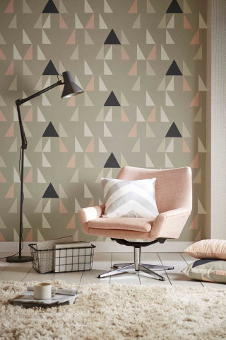 Chair lamp room rug wallpaper - geometric free wallpaper