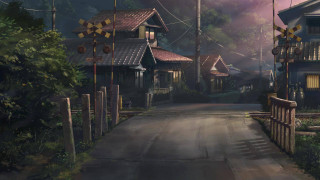 Street house gate sky clouds - cloud and sun free wallpaper