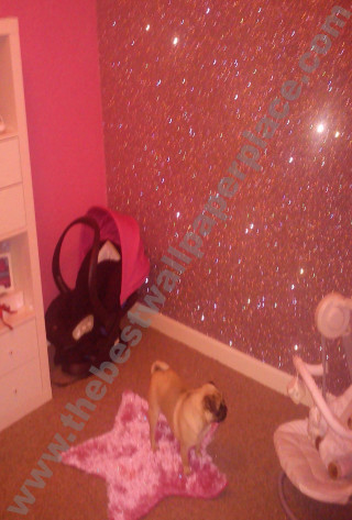 Small dog pink rug pink - a pointillism painting free wallpaper