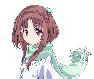 Girl long hair scarf holding - a frog free wallpaper