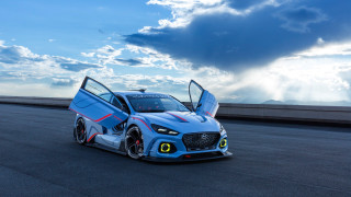 Blue sports car doors open 4 - its door free wallpaper