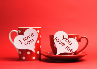 Red cups hearts i love 2 - heart free wallpaper