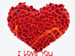 Heart love you red rose 2 - the word free wallpaper