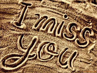 Sand sign i miss you 2 - emotional free wallpaper