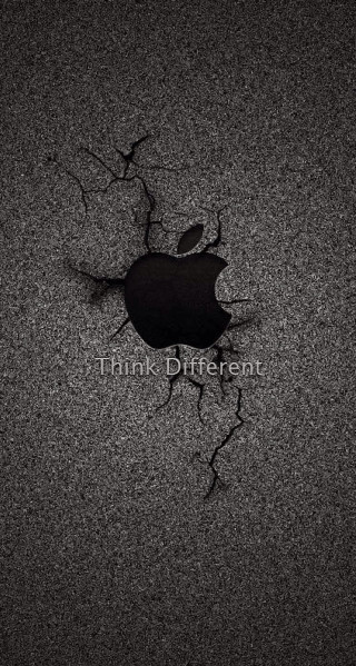 Cracked apple logo black background - cracked free wallpaper