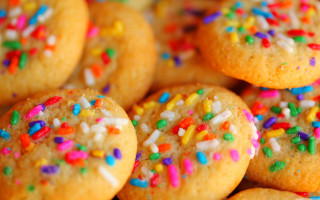 Cookies sprinkles powdered sugar blueberry - sprinkle free wallpaper