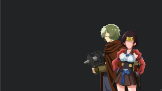 Anime couple characters black background - a couple of anime characters free wallpaper for desktop