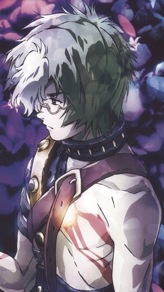 Eizan kikukawa portrait purple background - glass free wallpaper