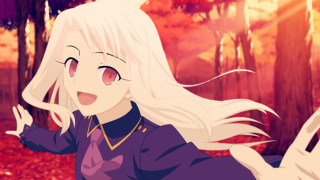 Whitehair woman purpleshirt forest handsup - ufotable free wallpaper