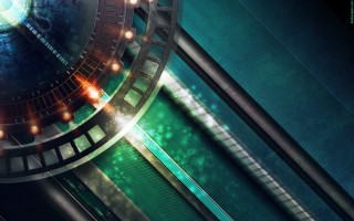 Film strip lights camera closeup 2 - objective abstraction free wallpaper