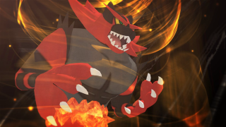 Cartoon character fire breathing demon - autodestructive art free wallpaper