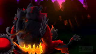 Cartoon character fire breathing demon 2 - the background free wallpaper