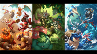 Cartoon characters group poses sizes - a group of cartoon characters free wallpaper