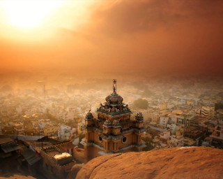 City high view dome building 3 - a high point of view free wallpaper