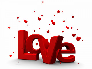 Red love sign hearts flying - carles delclaux i free wallpaper