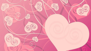 Heart swirls pink background pattern - pink free wallpaper for desktop