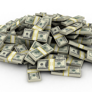 Twenty dollar bills pile white - incoherent free wallpaper