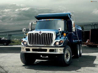 Dump truck parking lot cloudy - cloudy free wallpaper
