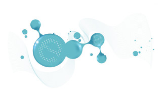 Blue white abstract bubbles letter - abstract background free wallpaper