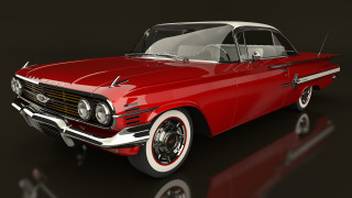 Red car white top black - unreal free wallpaper