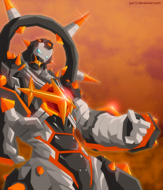 Cartoon character gun helmet star - mecha free wallpaper