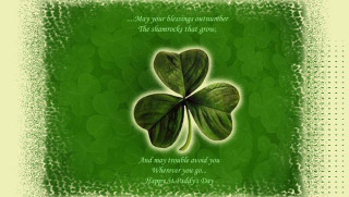 Green shamrock quote blessing born - a quote free wallpaper