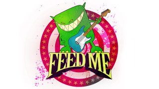Cartoon character guitar feed me - psychedelic art free wallpaper