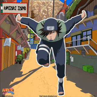 Cartoon person jumping city street - les nabis free wallpaper