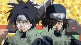 Two anime characters white paint - their face free wallpaper