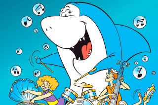 Shark drumming girl guitar boy - a guitar free wallpaper