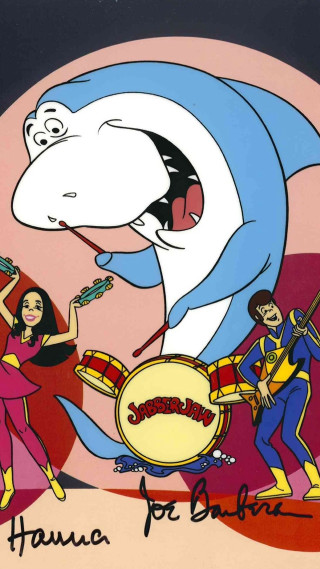 Shark playing drums bandleader girl - daphne allen free wallpaper