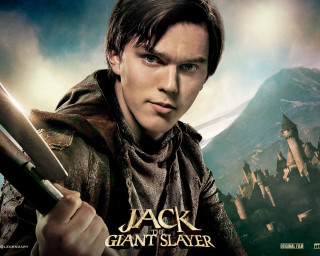 Man holding sword castle mountain - epic fantasy free wallpaper