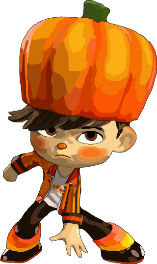 Cartoon boy pumpkin head jacket - adam manyoki free wallpaper