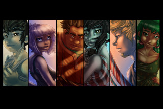 Diverse people hair colors skin - 2 d game art free wallpaper