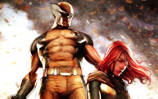 Man woman fire sky smoke - andrew robinson free wallpaper