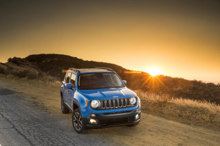 Blue jeep dirt road sunset - a dirt road free wallpaper