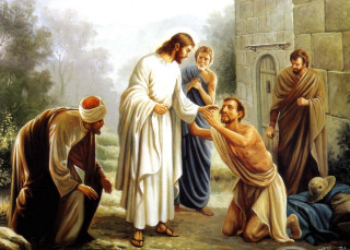 Jesus child hand white robe - a painting of jesus free wallpaper