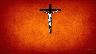 Man cross red wall painting - banksy free wallpaper