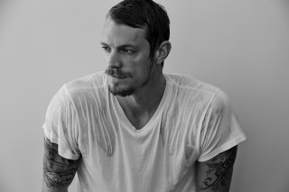 Man beard tattoos white shirt - a man free wallpaper