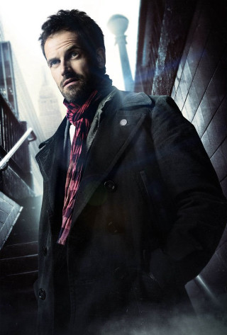 Man coat tie stairwell building - figurative free wallpaper