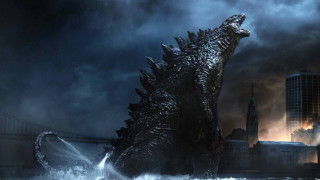 Godzilla water city night clouds - weta digital free wallpaper