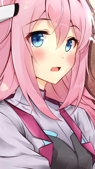 Girl pink hair blue eyes 3 - the camera free wallpaper