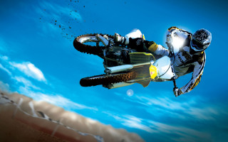 Man dirt bike air trick 2 - a trick in the air free wallpaper
